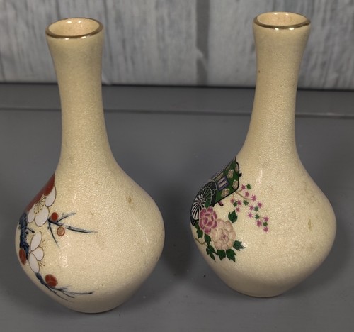 2 Small Satsuma Japan Bud Vases. - Picture 4 of 7