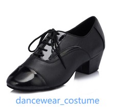 Men Leather Party Ballroom Latin Tango Modern Rumba Salsa Dance Shoes US7.5-10.5