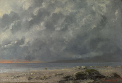 Gustave Courbet Beach Scene 1874 17''x 22'' Archival Art Print