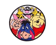 Winnie The Pooh and Friends Round 3 Inch Wide Themed Iron on Patch