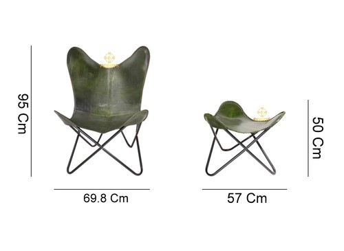 Home & Living Room Lounge Chair With Footrest Stool, Leather Chair/Stool - Picture 4 of 4