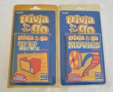 TV Trivia Movie Trivia Card Set Fundex Travel Game Sealed Sun Faded Packaging