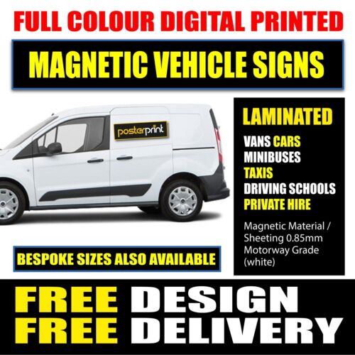 Full Colour Magnetic signs/decals/taxi van graphics - Picture 1 of 3