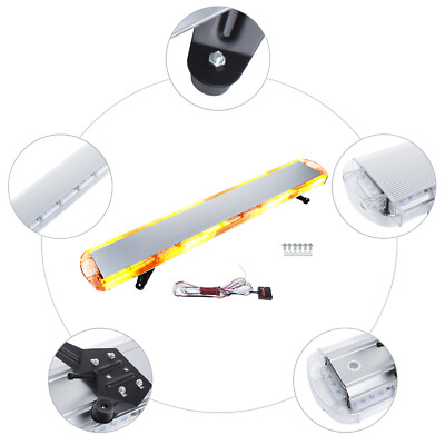 51'' INCH AMBER EMERGENCY BEACON LIGHT BAR WARNING TRUCK TOW WRECKER STROBE 96LED