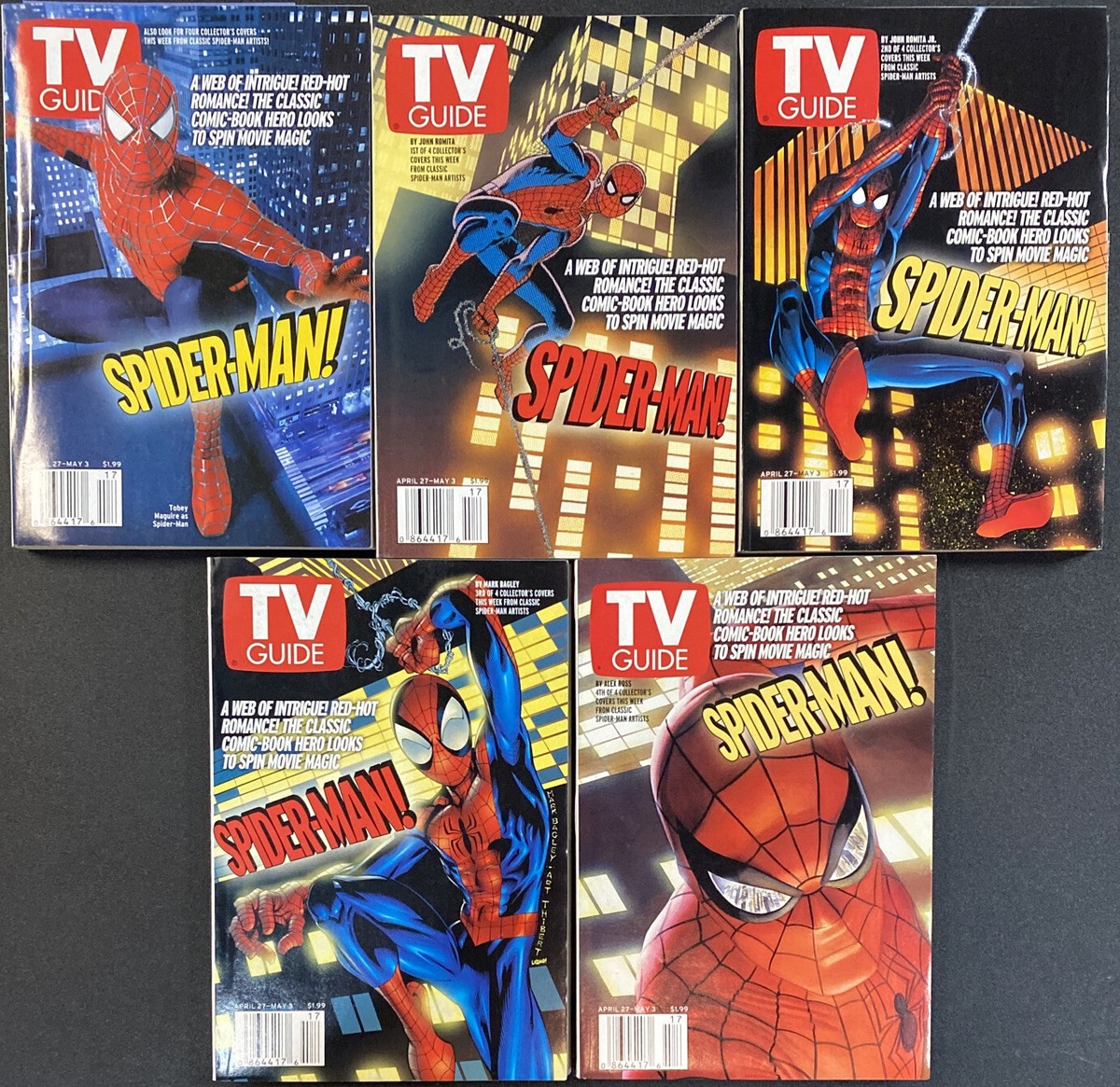 TV GUIDE #256 ALEX ROSS JOHN ROMITA JR MARK BAGLEY TOBY MAGUIRE
