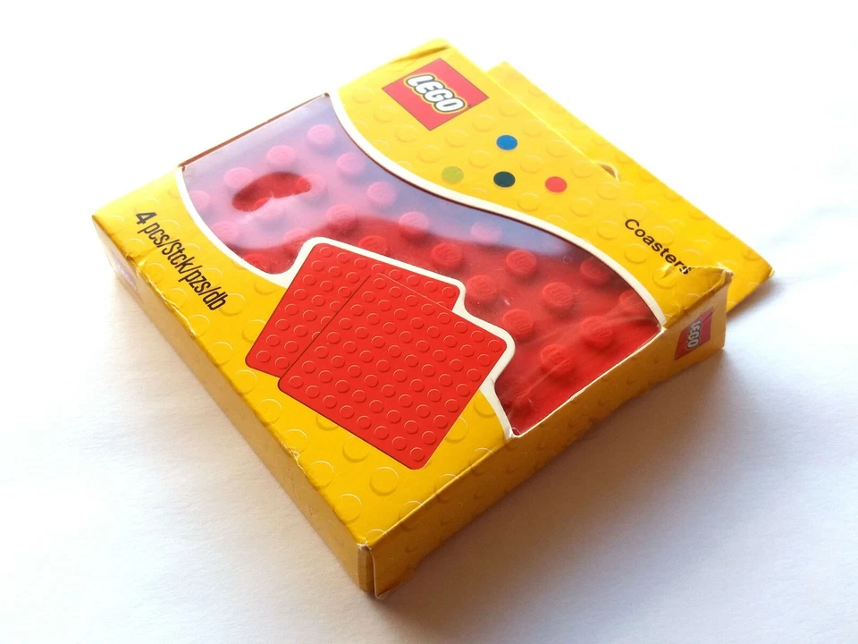 Lego Silicone Coasters #850421 - Red - 3.75" x 3.75" - Rare Official Gear - New - Image 4 of 4