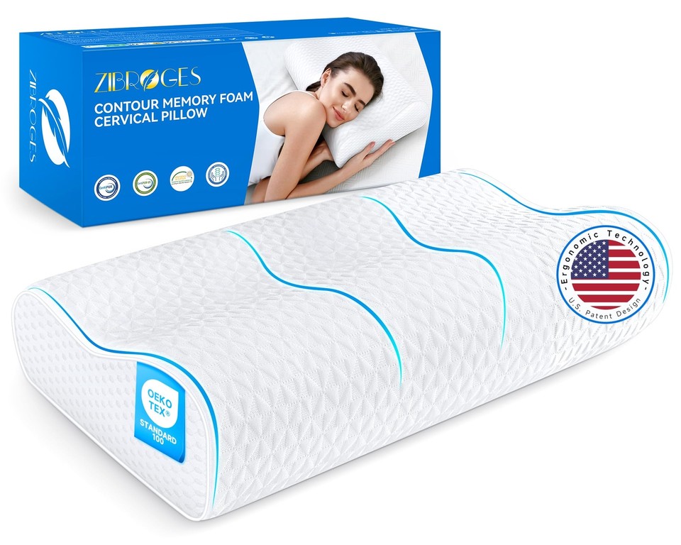 zibroges Cervical Neck Pillow King Size Sandwich Dynamic Memory Foam