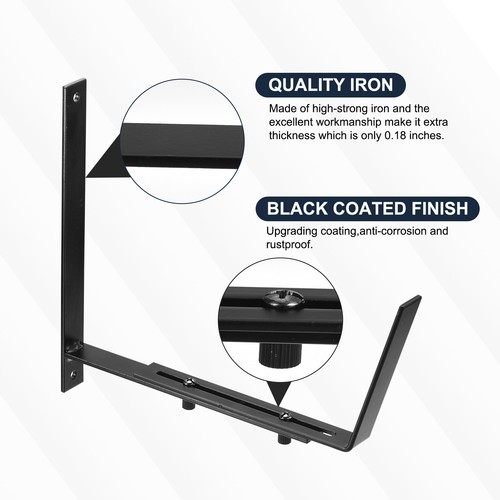 6PCS Window Planter Box Brackets Holder Iron Flower Box Wall Mounting Hooks - Picture 3 of 7