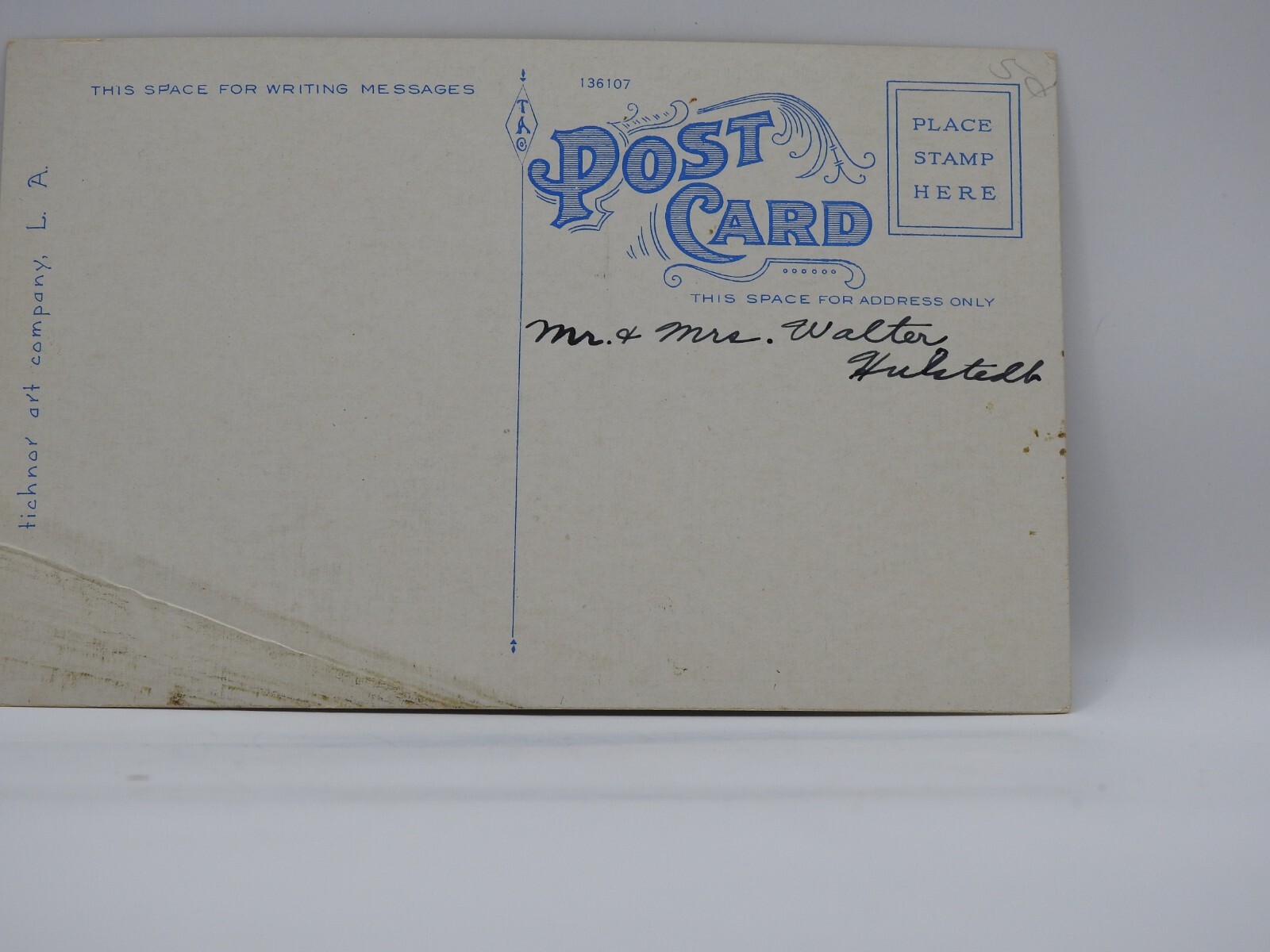 Postcard General Hospital Los Angeles California Published Tichnor Art Co   G128