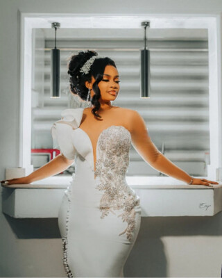 ivory dress for sale Elegant 3/4 Sleeve Ivory Chiffon Prom Dress DQ830883