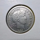 1897 Barber Dime 10C Circulated Uncertified Silver 0.9 Fineness US Coin Barber
