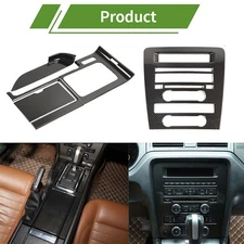 Gear Shift Cup Holder Panel+Central Radio Navigation Trim For Ford Mustang 09-13