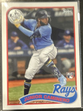 Topps 2024 Series 1 1989 Baseball Junior Caminero Rookie Rays Card #89B-50
