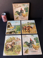 Spier 4 Puzzles + Box Gute Freunde Animals The Farm Germany Bavaria 1900