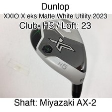 Dunlop XXIO X eks Matte White Utility 2023 H5 Hybrid  23 Miyazaki AX-2 Stiff Rig