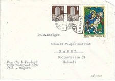 Hungary - Cover - to Basel - 1972 (26-0007)