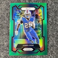 2023 Panini Prizm James Cook Green Prizm #30 Buffalo Bills