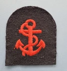 Royal Navy  Leading Rate Regulating Badge WW2 era Red
