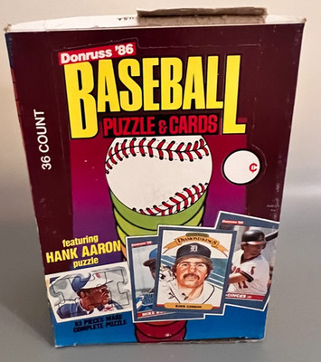 1986 DONRUSS Baseball Wax Box W/ 36 Sealed Packs Jose Canseco, Fred McGriff RC