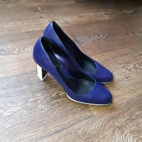 Women Baldinini Heels Beige Leather 36 #5FXU