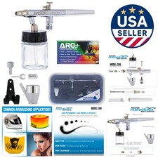 Complete S68 Airbrush Set: Dual-Action Gun, 3/4 oz Bottle,  Color Cup Included
