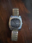 Vintage 1970s Timex Marlin TV Style Mechanical Wind Watch (Runs Good) Fair Cond