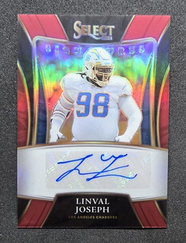 Linval Joseph #SSP-LJO 2021 Panini Select Signatures Select card