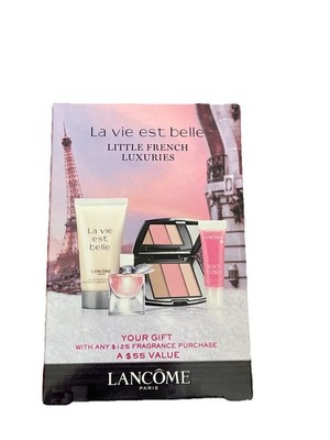 Lancome La Vie Est Belle Little French Luxuries Set Perfum, Lotion, Gloss, Blush
