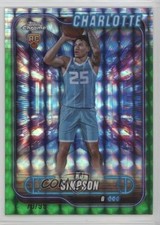 2024-25 Topps Chrome Green Geometric Refractor /99 KJ Simpson Jr #102 1ny5
