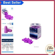 Foam Ear Plugs NRR 33 50 Pair Purple Noise Reduction Sleeping Snoring Travel