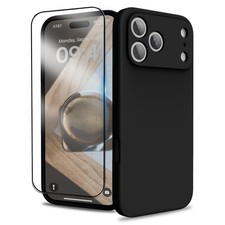 For iPhone 17 16 15 14 13 12 Shockproof Silicone Phone Case and Screen Protector