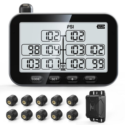 #ad #ad Trailer Tire Pressure Monitoring System RV TPMS with 10 Sensors Gray $489.99