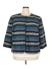 Tahari by ASL Women Blue Blazer 22 Plus