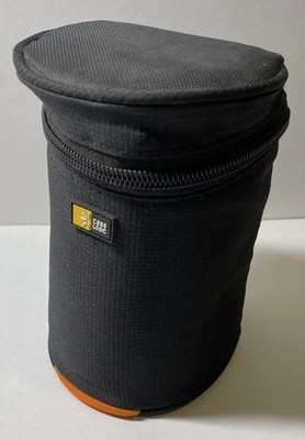 Case Logic Protective Padded Camera Lens Case 4.5x3  Black W/ Zipper