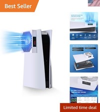Cooling Fan Only for PS5, Auto 3 Speed Adjust, Temp Display, RGB