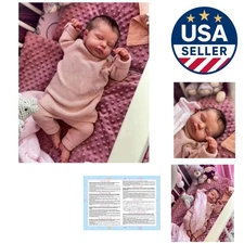 Zero Pam Reborn Baby Dolls Silicone Full Body Girl 20 Inch Waterproof Anatomi...
