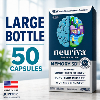 Neuriva Memory 3D Brain Health Cognitive Support, 50 Capsules Exp 6/2027