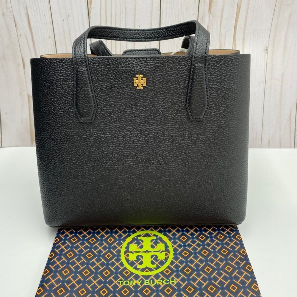 TORY BURCH BLAKE SMALL TOTE 170470 BLACK Pebbled Leather | eBay