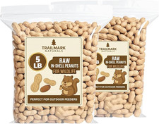 2 Pack of 5 Lb Bags 10 Pounds Total - Raw Peanuts for Squirrels, Raw in Shell