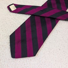 Brooks Brothers Makers Vivid Black & Pink Made in USA Striped Design England