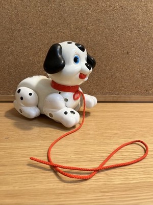 Puppy Dog Pull Along Toy Mattel Fisher-Price Head Turns and Barks BINGO Vintage