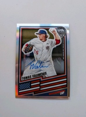 Tomas Valincius - 2026 Panini Stars And Stripes Baseball - Silver Prizm Auto 