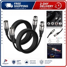 XLR Microphone Cable 6ft 2 Pack 3-Pin Male to Female EBXYA