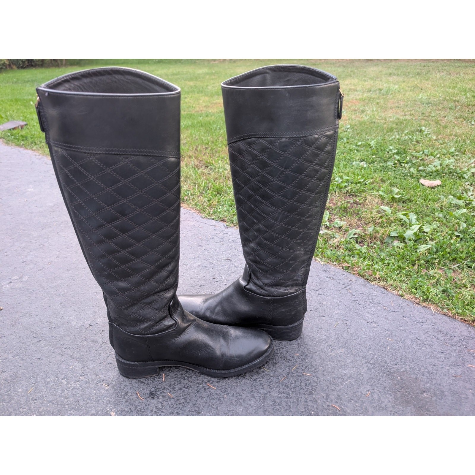 Tory Burch Claremont Quilted Leather Riding Boots Womens Size 8 Equestrian thumbnail 6