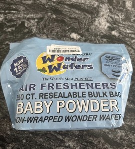 Wonder Wafers 250 Baby Powder Unwrapped Automobile Professional Air Fresheners