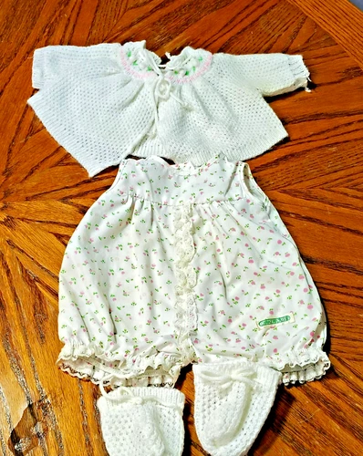 New ListingVintage Cabbage Patch Kids Doll Outfit White Crochet with Flowers