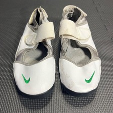 Nike Air Rift Split-Toe Athletic Shoes White/Silver Green Swoosh Youth 6Y 5.5 UK