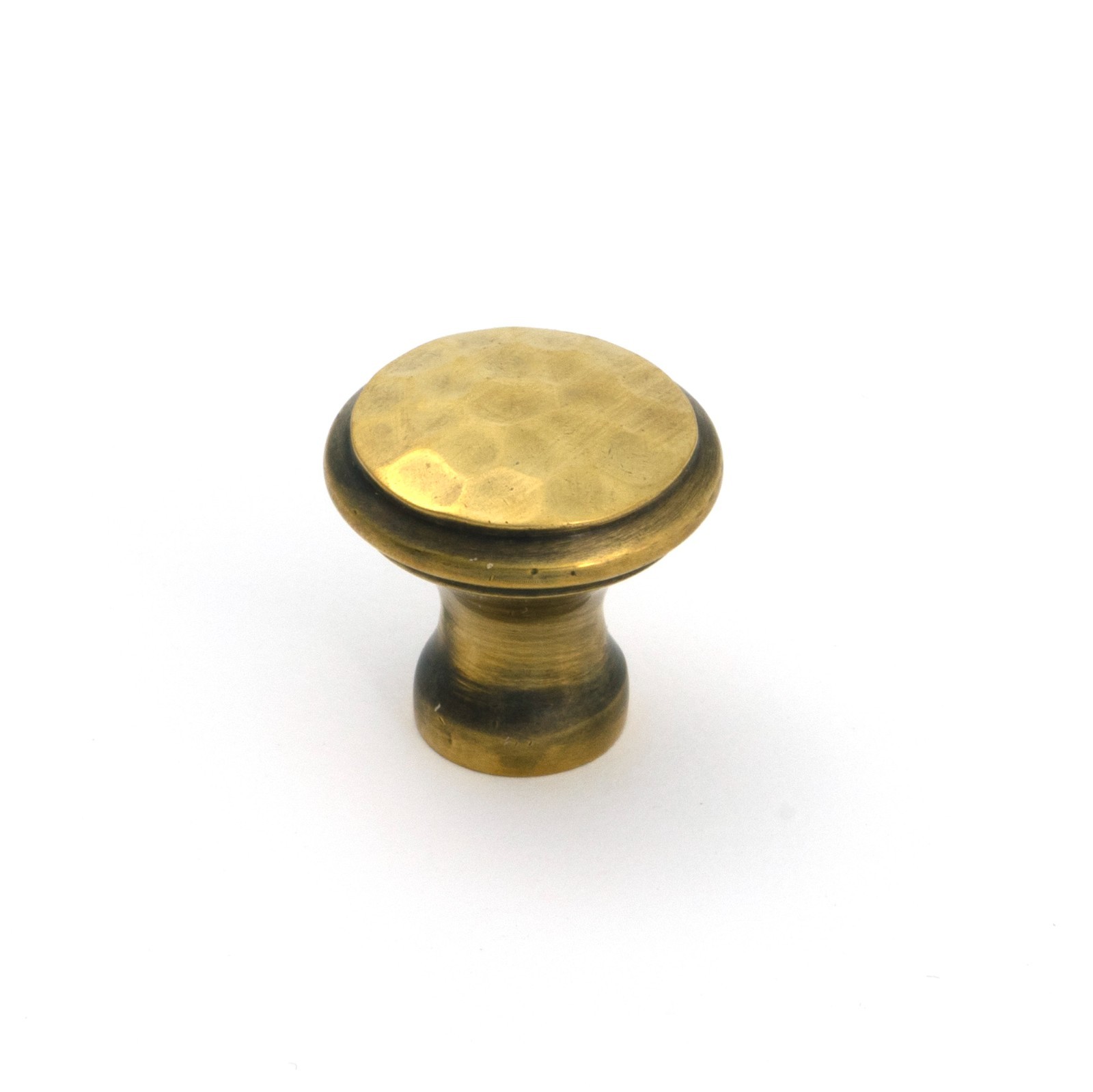 From The Anvil 51283 Aged Brass Hammered Cabinet Knob - Small