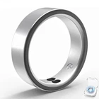 Fitness Tracker Ring Silver Heart Rate Blood Oxygen Sleep Android iOS 5 ATM