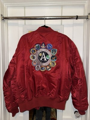 Alpha Industries NASA Apollo MA-1 Bomber Jacket Men's XL Nylon | eBay